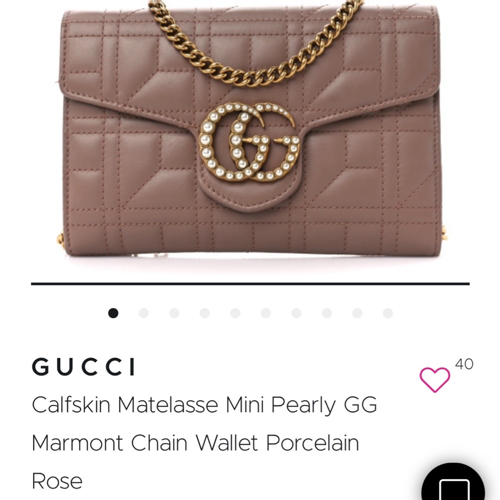 Gucci bag with pearls
